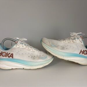 HOKA Clifton 9 Frost Rose Gold Sneakers + CURREX Arch Support Insole Women’s 8